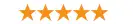 Five orange stars representing a five-star customer rating